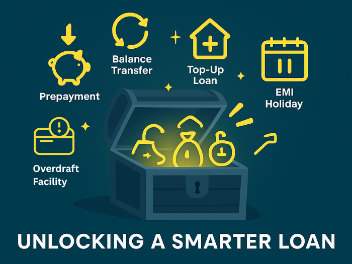 An infographic showing benefits like loan prepayment, balance transfer, and top-up.